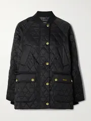 [Barbour] Barbour - Embroidered Padded Quilted Shell Jacket - Black - UK 10 UK 10 Black