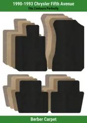 Lloyd Berber Front & Rear Row Carpet Mats for 1990-1993 Chrysler Fifth Avenue