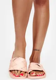 Sweet Designer Love Quilted Slides