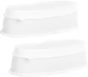 Beatifufu 2sets Nails Dipping Powder Trays Nail Art Tools Set French Style Dipping Powder Box 2pcs*2