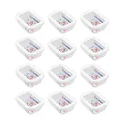 12PK Lemon & Lime Yorkshire Durable Glass Fresh Lock Food Container 650ml