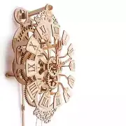 Mechanical Wood Trick wooden 3D puzzle Pendulum Wall Clock Self-Assembly set