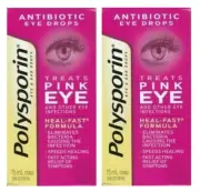 POLYSPORIN Antibiotic Pink Eye Eye Drops Relief Treatment Formula 15ml (2 Pack)