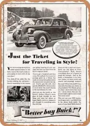 METAL SIGN - 1939 Buick Century 4 Door Touring Sedan Vintage Ad