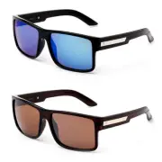 Fashion Sunglasses Bold Manly Square Frame Shades Flat Top