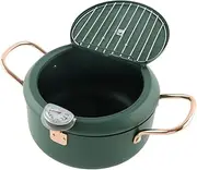 KICHOUSE Japanese Style Deep Fryer Pot Non-Stick Easy Clean Small Deep Fryer Multifunctional for Kitchens Banquets