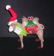Annalee Holly Berry Camel in Red Santa Hat 9”