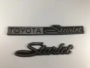 For Toyota Starlet Set 2 pcs. KP61 Trunk Badge Emblem Plate KP60 KP62 "New"