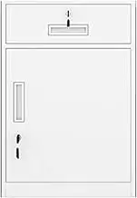 Metal Filing Cabinet with Lock, 1 Drawer, Under Desk File Cabinet, For A4 Files, Fully Assembled Storage Cabinet