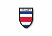 PATCH PATCHES EMBLEM IRON ON GLUE PRINT FLAG world crest costa rica