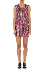 PACO RABANNE Sz 2/4 NEW RUNWAY $5100 Red Blue Silver Mesh Metal Chainmail Dress