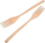 CIYODO 2pcs Wooden Cooking Forks Wood Utensils for Stirring Mixing and Serving Salads Pasta and Noodles Versatile Kitchen Tools for Effortless Cooking and Enhanced Flavor