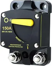 Daiilg Circuit Breaker Fuse Reset 12-48V Dc Car Audio Amplifier Circuit Breaker Waterproof Replacement Parts, 150A