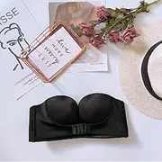 [Eutoma] Strapless Front Buckle Lift Bra, Seamless Backless Sticky Invisible Push Up Bra Anti-Slip
