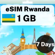 eSIM Rwanda - 1 GB - 7 Days - Travel eSIM | QR code activation