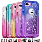 Shockproof Case Cover For iPhone 15 14 13 12 11 Pro Max Liquid Glitter Girl Hard