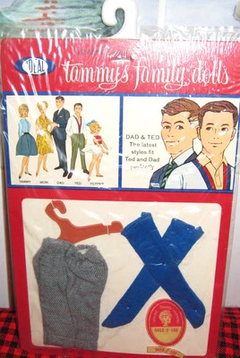 BRAND NEW~SEALED PACKAGE~1963 IDEAL~TAMMY`S DAD&TED **Shorts+Socks** JAPAN~MINT~