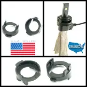2X H7 LED HEADLAMP Bulb holders socket adaptor FOR Kia Rio K5 Azera Forta Koup (for: Kia)