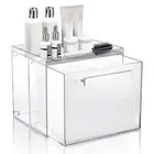Tissue Storage Box Storage Container Towel Storage Box with Drawer Capacity