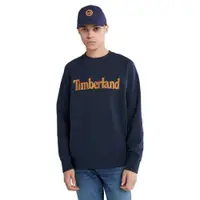 在飛比找ETMall東森購物網優惠-Timberland 男款深藍色線型LOGO長袖上衣|A2J