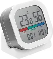Electronic Thermohygrometer Digital Hygrometer for Home Indoor Temperature and Humidity Gauge Large Screen Display Safe Materials for Baby Room Office Greenhouse