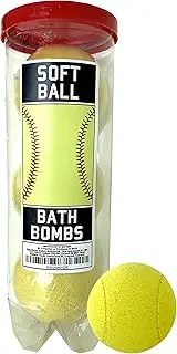 Softball Bath Bombs - 3 pack - Softball - Luxury Scented Bath Bomb Fizzies - Great for Softball Players, Teammates, Opponents, Male or Female Coaches, Softball Clubs and