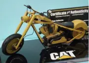 CATERPILLAR 1:10 SCALE MODEL MOTORCYCLE - REPLICA OF CHOPPER BUILT BY OCC
