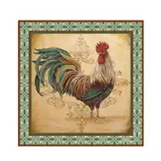 Country Farmhouse Tile Trivet Rooster 16x16cm Hot Pot Holder