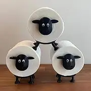 APLUSH Sheep Toilet Paper Holder Decoration,Free Standing Bathroom Tissue Paper Storage Shelf, Funny Toilet Roll Holder for Bathroom House Office Table Counter Decor,3pcs