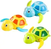 Vaguelly 1set Colorful Clockwork Turtle Bath Toys Funny Swimming Toys for Safe Material Engaging Water for Bathtub and Pool Fun