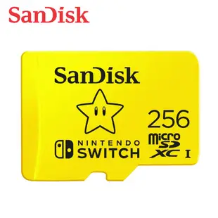 SanDisk 256G microSDXC 任天堂Switch專用記憶卡 100MB/s(SD-SQXAO-256G)