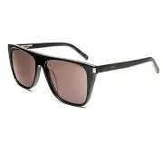Saint Laurent SL1-F Square Men's Black Sunglasses