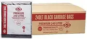 Austar Premium 32UM Garbage Bags 100 Pack, 240 Litre Capacity, Black