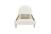 Foret Bed Frame Queen Double Single Mattress Base Arched Beds Platform Fabric