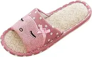 [Generic] Slippers Toddlers Girls Toddler House Slippers for Boys Open Toe Cotton Comfort Slip On Indoor Home Slippers for Girls and Boys Slippers Size 1 (a-RD1, 36)