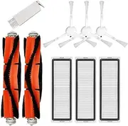 9 Pieces Replacement Part Accessories for Xiaomi Dreame F9, Mijia 1C STYTJ01ZHM Robot Vacuum Cleaner Roller Side Brush Cleaning Kits