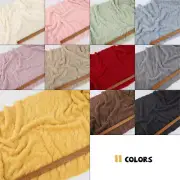 Thickend Jacquard Flannel Fabric for Pajama Blanket Cushion DIY Sewing Warm.