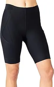 [TERRY] Women's Grand Touring Bike Short - 8.5 Inch Inseam, Moderate Compression Padded Cycling Bottom - All Day Comfort