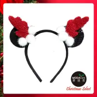 在飛比找Yahoo奇摩購物中心優惠-摩達客耶誕-米妮紅黑鹿角髮箍