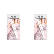 2PK Bride To Be Party Novelty Gift Women's Satin Sash White w/ Rose Gold Text
