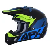 AFX FX-17 Aced Helmet - Blue/Lime - 2X-Large 0110-6503