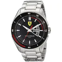 在飛比找ETMall東森購物網優惠-FERRARI手錶, 男錶 46mm 黑圓形精鋼錶殼 黑色中
