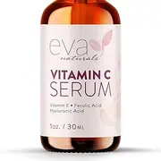 (30ml) - Eva Naturals Vitamin C Serum 20 for Face, Anti-Ageing Formulation with Ferulic & Hyaluronic Acid, Vitamin E (30ml)