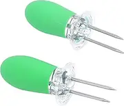 zolyet 2PCS Barbecue Corn Grilling Stainl Steel Corn Cob Holders Reusable BBQ Sweetcorn Holders Corn Holder Blue 2PCS