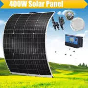 400W 12V Flexible Solar Panel Kit Mono Home Caravan Camping Charging Controller