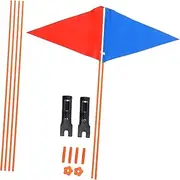 BCOATH 2 Pack of Bike Safety Flags for Boys and Girls Glass Poles Easy Mounting for Cycling Dec