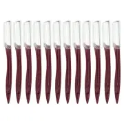 12 Pieces Facial Eyebrow Razor Portable Eyebrow Trimmer with Cover Wine Red