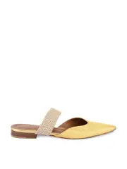Gold Maisie Pointed Toe Mules
