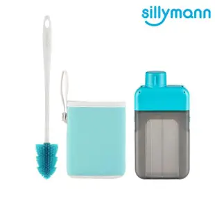 【韓國sillymann】扁平時尚水壺500ml+100%鉑金矽膠水瓶刷