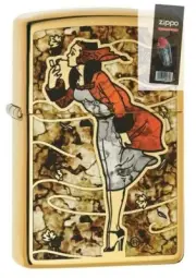 Zippo 0152 Windy Varga Windproof Lady Brass Fuzion Lighter + FLINT PACK